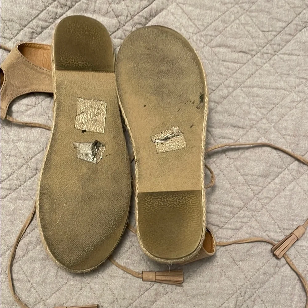 Qupid Cream Espadrille Sandals